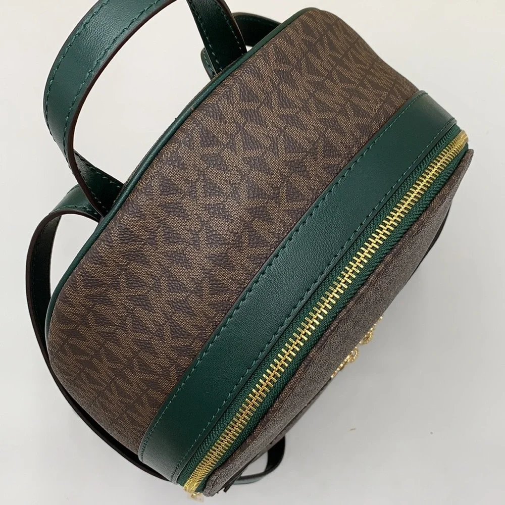 MICHAEL KORS KENLY MEDIUM BACKPACK Racing Green/ Brown signature color